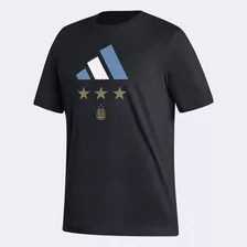 Remera adidas Argentina Campeón Mundial Qatar Futbol Messi 