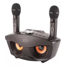 Parlante Karaoke Buho Bluetooth 2 Microfonos Inalambricos Sd