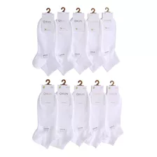 12 Pares Calcetines Mujer Bambú Respirable Training Blanco