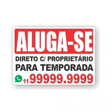 Placa Vende-se /aluga-se Ps 2mm Adesivada 40cm X 30cm Rígida