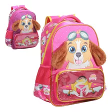 Mochila Escolar Infantil Menina Cachorrinha Dog