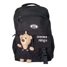 Mochila De Costas Urso Pelúcia Várias Repartições Interna 