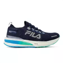 Tênis Masculino De Corrida Float Elite Cor Navy/green Tamanho 39 Fila