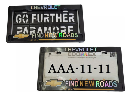 Par Porta Placas Go Further Chevrolet Equinox 2012 Foto 3