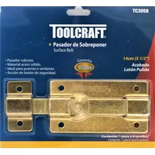 Pasador Sobreponer Toolcraft Tc3058 14cm Latón Pulido