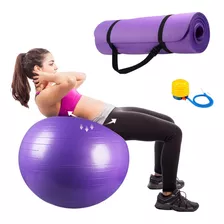 Pelota Suiza Pilates 65cm + Piso Colchoneta Mat Yoga 10mm