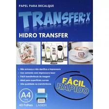 Papel Hidro Transfer Flexível 60 Folhas A4 Transferix