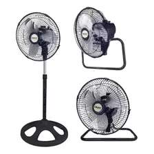 Ventilador 3 Velocidades Con Adaptador Para Piso Pared 