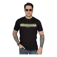 Camiseta Armani Exchange Assinatura Dourada Masculino