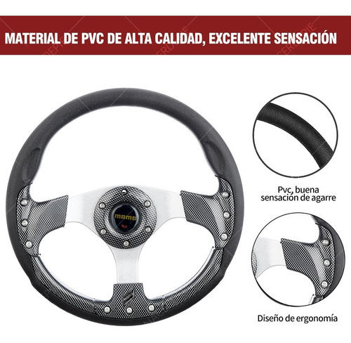 Volante Universal Deportivo 13 In Para Auto De Piel Pu Foto 10