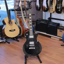 Guitarra Eléctrica Les Paul Smiger Color Negra Orientación De La Mano Diestro