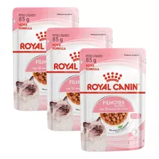 3 Alimentos Royal Canin Feline Kitten Para Gato Filhotes 85g