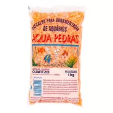 Cascalho (quartzo) N 2 1kg Laranja Escuro Para De Aquário