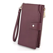 Uto Cartera Rfid Cuero Sintético 21 Ranuras Con Muñequera