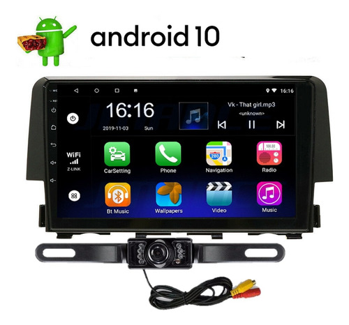 Estreo Wifi Honda Civic 2016-2021 Android Camara Portaplaca Foto 7