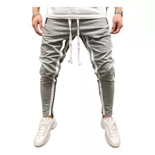 Calça Esportiva Masculina Com Costura Com Zíper