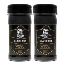 Kit 2 Black Rub 300g Tempero Churrasco, Grelhados, Assados