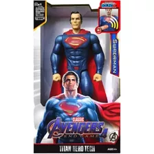 Boneco Super Homem Superman 30cm Liga Vingadores 