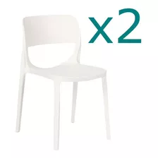 Sillas Smile X2 Comedor/jardin Apilables Exterior - Baires4