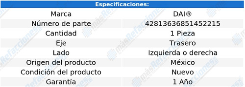 Base Amortiguador Trasero Izq/der Volkswagen Pointer 2008 Foto 2