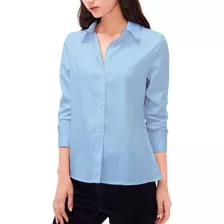 Camisa Social Feminina Manga 3/4 De Não Amassa Plus Size