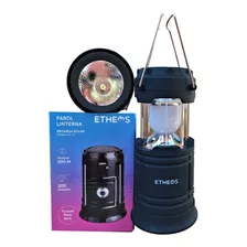 Farol Linterna Led Recargable Usb Solar Camping Auto Casa