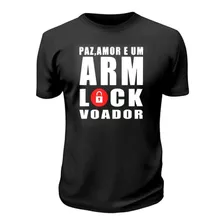 Camiseta Jiu Jitsu Paz Amor E Um Arm Lock Voador