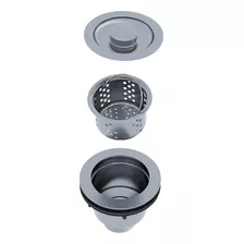 Válvula Americana Ralo Metal 4.1/2 Cozinha Luxo Pino Inox