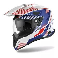 Casco Airoh Commander Boost White Blue Gloss