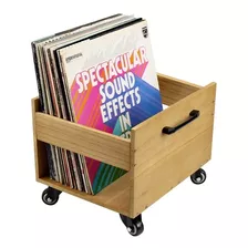 Caja Rueda Portadora Discos De Vinilo Tornamesa