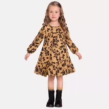 Vestido Milon Infantil Juvenil Menina Manga Longa Elegante