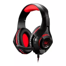 Fone De Ouvido Gamer Warrior Rama Preto E Vermelho Ph219