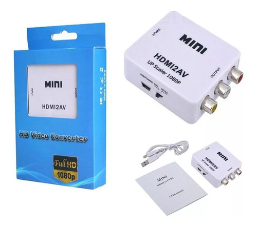 Convertidor Hdmi A Rca -  Av Audio Video Adaptador Para Tv