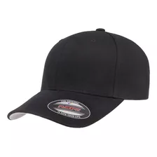 Flexfit Gorra De Sarga Cepillada Para Hombre, Negro -