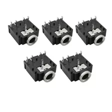 5 Unidades Conector De Audio Hembra 3,5mm Stereo
