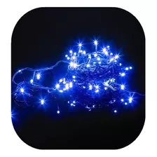 Pisca Natal 100 Led 8 Funcões Fio Verde Verde + 7 Cores 110v Cor Das Luzes Azul