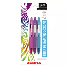 Bolígrafos Tinta Baja Viscosidad Mini Z-grip Lila/rosa/verde Color De La Tinta Lila/rosa/turquesa Color Del Exterior Lila/rosa/turquesa