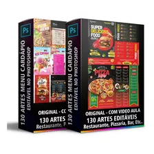 130 Artes De Menu Cardápio Restaurante Editável Psd
