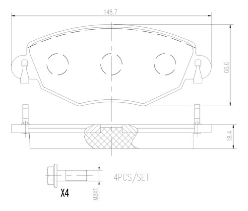 Balatas Delanteras Jaguar X-type 2002 3.0l Brembo Foto 2