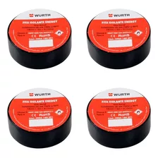 Kit 04 Fita Rolo Tape Isolante Antichama Energy 10m Wurth