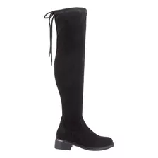 Bota Extra Larga Ajustable Tierra Bendita Negro Mujer 5732