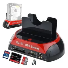 Dock Station 2 Hd Sata E Ide 3,5 E 2,5 Usb Leitor De Cartão