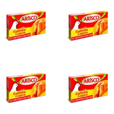 Kit 4 Und Caldo Arisco 10 Caixetas Com 6 Cubos Galinha 57g