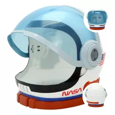 Casco De Astronauta, Casco Espacial Con Visera Móvil Azul,.