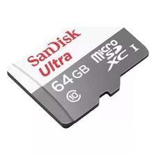 Cartão De Memória Micro Sd De 64gb Sandisk Ultra Classe 10