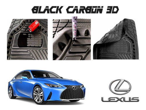 Tapetes Premium Black Carbon 3d Lexus Is 2022 A 2024 Foto 4