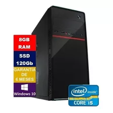 Pc Cpu Nova Intel Core I5 8 Gb Ssd 120 Gb + Kit + Gravavador