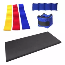 Kit Entrenamiento Bandas Circulares Colchoneta Tobillera 2kg