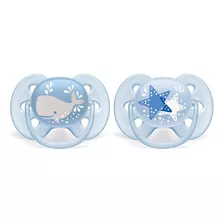 Chupeta Ultra Soft Decorada Philips Avent - Scf223/03 Azul