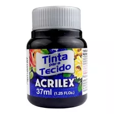 Tinta Para Tecido Acrilex Fosca 37ml - Preto